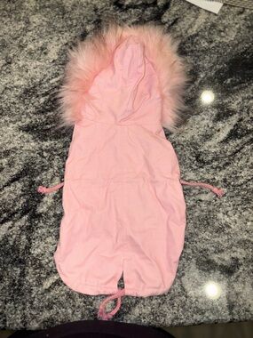 Pink dog Faux-Fur Trim jacket